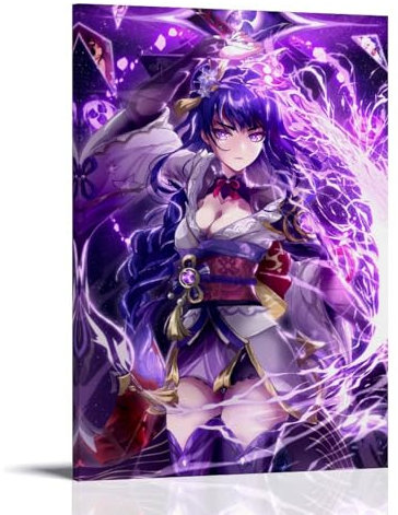 TSNKNP Raiden_shogun___genshin_impact Poster Dekorative Malerei Leinwand Wandkunst Wohnzimmer Poster Schlafzimmer Malerei,Wandkunst Bilddruck Moderne Familienzimmer Dekor 24x36inch(60x90cm)