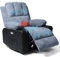 Recliner Armchair Electric Reclining Chair Grey Recliner Sofa with Cupholders Jumbo Cord Fabric Massage Heated Home Living Room Chair Comfy Lounge Sofa Ergonomic Reclining Chair with Padded Armrests
