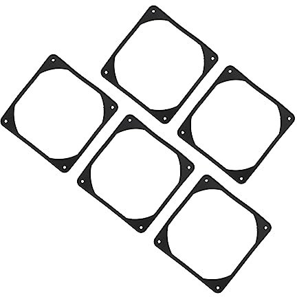 PHENOFICE 5PCS 120mm Computer Fan Shock Proof Pad Noise Reducing Absorption Gasket for PC Case Fans Shock Absorber for Radiator & Heat Sink Durable Computer Accessory