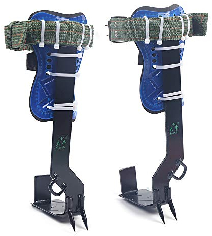 TONFEION Set di attrezzature per arrampicata sugli alberi, ramponi per l'arrampicata sugli alberi, picchi, supporto per l'arrampicata, alberi, artefatto in acciaio inox, regolabile, per la sicurezza