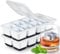 Große Eiswürfelform aus Silikon, JRISBO 2er-Pack Eiswürfelbehälter mit Deckel Sicher BPA-frei und LFGB-zertifiziert, Stapelbare Eiswürfelformen Groß Eiswürfel Form Ice Cube Tray (SCHWARZ)