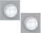 ledscom.de 2 Stück Feuchtraumleuchte, Kellerleuchte KERU, rund, weiß, IP44, inkl. GX53 LED, 560lm, weiß