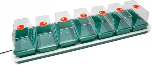 Eezy Grow 7 Electric Heated Propagator – Indoor Seed Starter Kit for Faster Germination & Healthy Root Growth Ideal for Herbs, Vegetables & Cuttings Compact Greenhouse with UV Light Compatibility