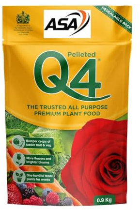 ASA® Vitax Ltd Q4 Pelleted Fertilizer - 6QF901 - All Purpose Premium Plant Food Pouch - 0.9kg