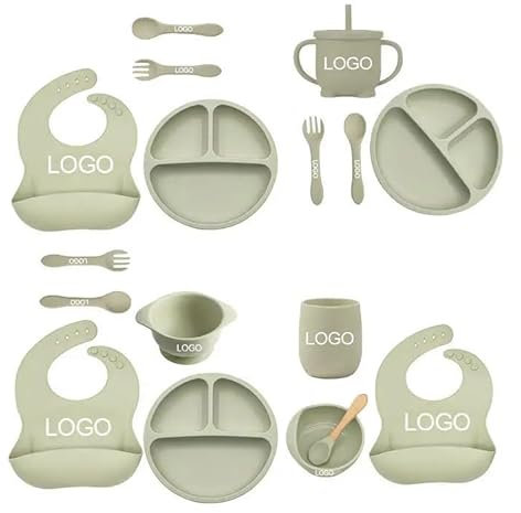 Ellepi set de sevrage pour bébé en silicone (Ciel)