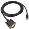 EXCEART 1.8M Câble Mini Displayport Vga Adaptateur DP Vga Plaqué Or pour Moniteur Et Projecteur Non Compatible