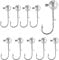Rund Jighaken, Jigköpfe Angelhaken Angeln Haken mit 14g Gewichten, Angelgerät für Süßwasser und Salzwasser (10er Pack)