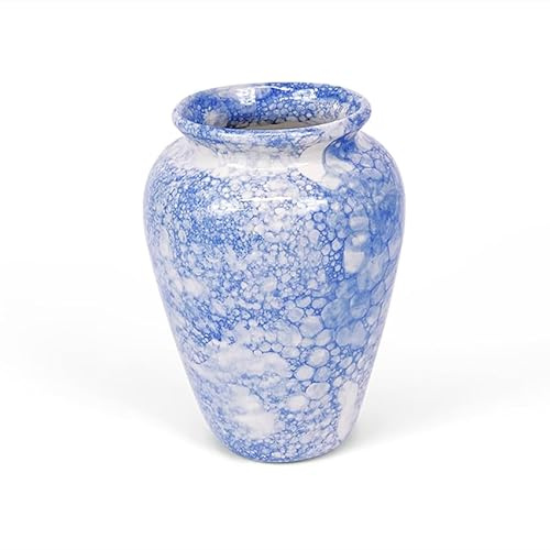 Verano Spanish Ceramics Burbujas Decorative Hand Crafted Ceramic Small Vase - New Home Decor Kitchen Restaurant Cafe Counter Dining Table Centrepiece Flower Holder - 24cm x 16cm x 10cm