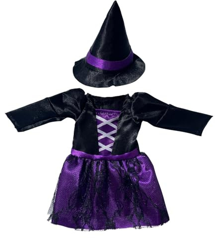 The Boo Crew - Halloween Doll Witches Costume, Idea for Soft Plush Figure for Room Decor, Spooky Tabletop Decoration, Seasonal Collectable, Tradition for Kids & Adults