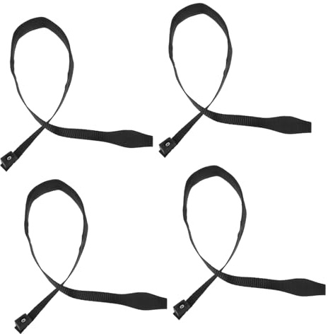 Gogogmee Lot De 4 Paires De Sangles De Fixation pour Bâtons De Marche De Trekking De Ski De Poignet Noires