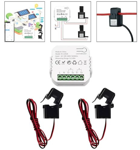MuchLuckystar for tuya for zigbee Energy Monitor with for ct Clamp, 1/2 Channel Bidirectional Power Meter for Smart Life App, Real-Time Voltage Current kWh Tracking