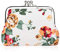 iSuperb Femmes Embrayage Porte-Monnaie Sac à Main Pochette Carte Titulaire Coin Purse en Toile 12x9cm (Blanc)