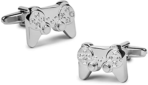 Gemelolandia | Gemelos para Camisa Mando de Videojuegos Acero Gemelos Originales Para Camisas | Para Hombres y Niños | Regalos Para Bodas, Comuniones, Bautizos y Otros Eventos