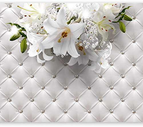 murando Fotomurales autoadhesivo Efecto 3D Optica 343x256 cm Papel Pintado Decoración de Pared Murales Pegatina decorativos adhesivos 3d moderna de Diseno Fotográfico Flores Lirios f-C-0165-a-a