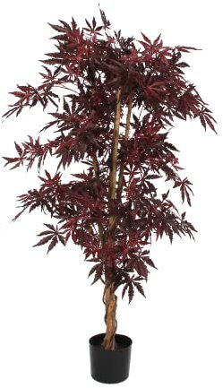 Mica Decorations Ahorn Kunstpflanze - H150 x Ø80 cm - Rot