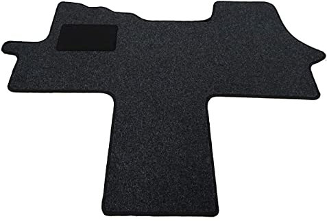 Mertex Automatte Autoteppich kompatibel mit Ducato Jumper II Boxer II 250 seit Bj. 2006 Premium anthrazit meliert 1614-P-A (schwarz, Fahrerhausteppich)