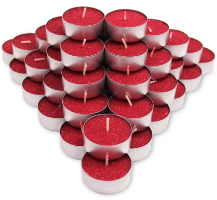 Cocodor Bougies Chauffe-Plat Parfumée/Cerise Noire(Black Cherry) / 100 pièces / 4-5 heures de combustion/Bougies à thé, Petites Décoratives Parfumée Bougies, Saint Valentin Décoration