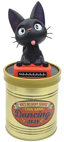 Studio Ghibli BENELIC Spardose Spieluhr Ghibli Kiki die kleine Hexe – Jiji Radio, 24 cm (Ref. BENELIC-4990593314768) Mehrfarbig S