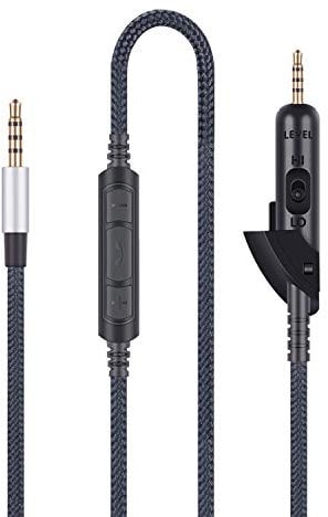 HansnBy Audio Replacement Cable Replacement Cord Compatible with Bose QC15 QuietComfort 15 Headphones, Audio Cord Compatible with Samsung Galaxy Huawei Android with in-Line Mic Remote Volume Control