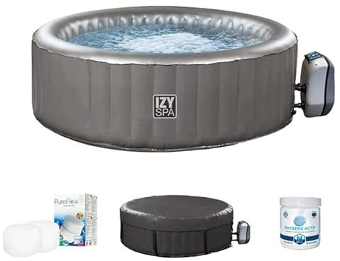 NETSPA Aufblasbares Spa IZY - 2 + 1 Plätze + 3 Patronen + SPARO Plane und Abdeckung + Aktivsauerstoff