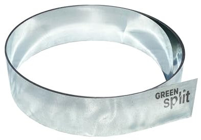 Rasenkantenband Metall 15cm x 10Meter | Flexible Beeteinfassung | Rasenkante Metall verzinkt 15cm mit Versteifungskante | Rasenkante Metall flexibel | Wurzelsperre Metall Garten Randbegrenzung