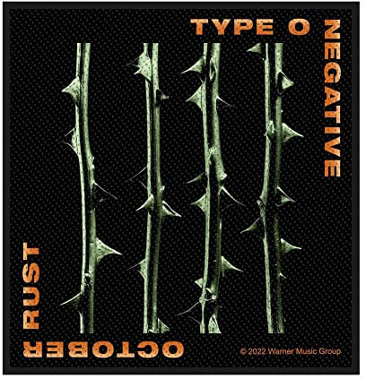 Herren Typ O Negativ October Rost Gewebt Patch Schwarz