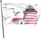 Leuchtturm-Flagge 3x5 Ft Möwen Vögel Strand Navigationshilfe Meer Wasserwege Flaggen große Willkommensbanner Hausgarten Hof Rasen Dekoration