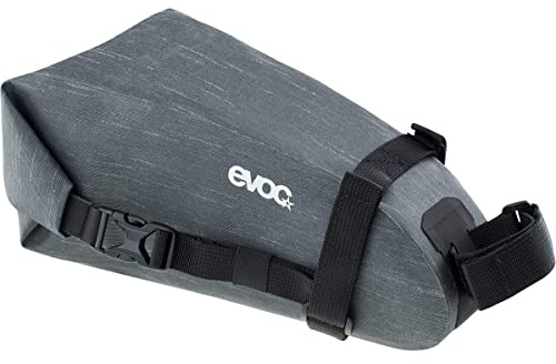 EVOC SEAT Pack WP 2 Satteltasche, Carbon Grey | einfache Satteltasche, leichtes Fahrradzubehör, wasserfeste Bikebag, Fahrrad Tasche hinten, Maße: 10 x 26 x 11 cm
