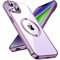 JUESHITUO EinheitsSchutz Serie für iPhone 14 Hülle für MagSafe (Mit Integrierter Kameraschutz) [TOP N52 Starke Magnete] Schutzhülle Stoßfeste Kratzfest Handyhülle iPhone 14 Case (6,1) - Lila