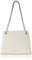 KARL LAGERFELD Damen Charlotte Tote Umhängetasche, Winterweiß/Silber