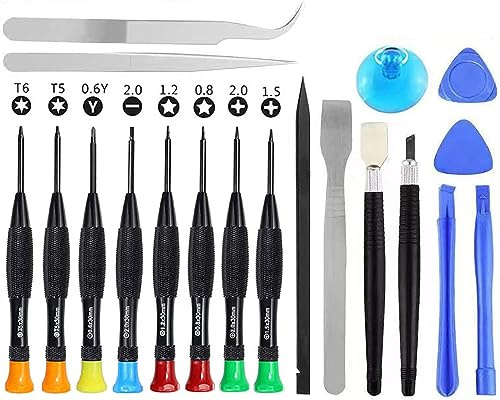 Schraubendreher-Set, 20-teilig, Handy-Reparaturwerkzeug, klein, magnetisch, mit Kreuzschlitz, Pentalobe, Torx, Öffnung, Hebel, für iPhone, iPad, Android-Handys