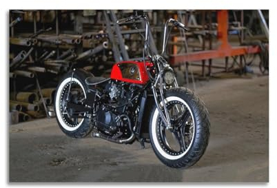 JLTC Motorrad-Poster Kawa ER500 Cafe Racer Street Bike Poster Dekorative Malerei Leinwand Wandposter und Kunstdruck Moderne Familie Schlafzimmer Dekor Poster 30 x 45 cm