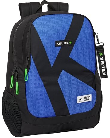 Safta KELME ROYAL Schulrucksack für Kinder, ideal für Kinder verschiedener Altersgruppen, bequem und vielseitig, Qualität und Widerstandsfähigkeit, 32 x 16 x 44 cm, Schwarz