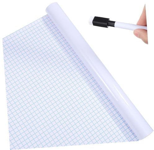 ibasenice 2 Rouleaux Tableau Blanc Autocollants Muraux Tableau Effaçable À Sec Tableau Blanc Papier Peint Rouleau Adhésif Pour Mur