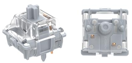Gateron Zero Silent Switches, 5-polig 45gf lineare vorgeschmiert Switches zweistufige Feder, für mechanische MX-Tastatur(36 Stück)
