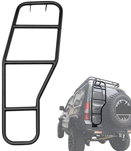 Archaic Scaletta per portellone posteriore per Suzuki Jimny JB23 JB43 1998-2017, scaletta per cross country per Jimny, scaletta posteriore integrata, nera