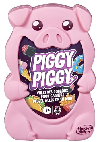 Hasbro Gaming Jeu de Cartes Familial Piggy Piggy - Version français-néerlandais
