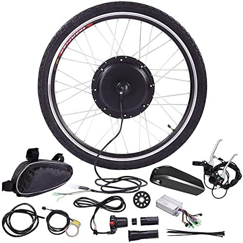 Electric Bike Conversion Kit 20/24/26/27.5/28/29/700C Front Rear Wheel Electric Bicycle Conversion Motor Kit With 36V/15Ah Battery, Brushless Gearless EBike Hub Motor Set
