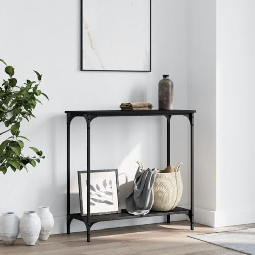 Générique Table Console Noir 75x30,5x75 cm Bois d'ingénierie,Meubles,Tables,Tables Basses et Tables d'appoint,Tables d'appoint,Noir,17.13 LB,837707