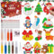 RNHDLY Lot de 12 peintures en cristal DIY - Pour Noël - Avec pendentif en cristal - Arts et loisirs créatifs