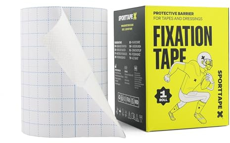 SPORTTAPE Fixierpflaster Rolle, 10 cm x 10 m - Einzelrolle Verbandfixierung | Medizinisches klebeband Fixierband, selbstklebend & atmungsaktiv, für Gelenke, Katheter & Wundversorgung
