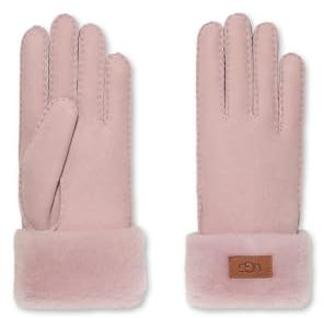 UGG Damen Handschuhe aus Schaffell, mit Drehmanschette, wasserabweisend, Ashen Rose, Small