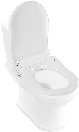 Bidet Toilet Seat, non elettrico, copriwater per doccia, copriwater bidet D, facile da installare, bianco