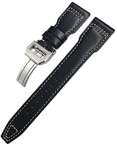 NTALJC 20 mm echtes Lederarmband für IWC Big Pilot Watch Mark 18 Spitfire Hamilton, weiches Rindsleder-Uhrenarmband