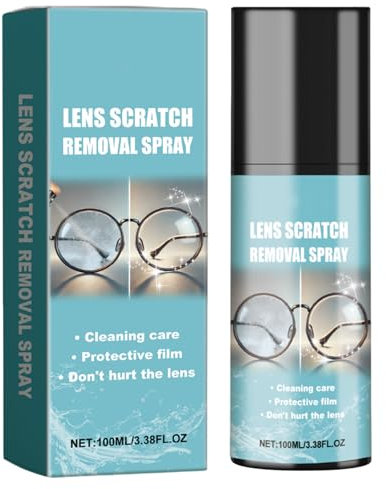 Rrlihjgu 100 Ml Brillenglas Reparatur Spray, Brillen Reinigungsspray, Brillengläser-Spray Zum Entfernen Von Kratzern,Windschutzscheibe, Glasreparaturflüssigkeit, Augenglasreiniger, Spray