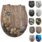 Toilettendeckel mit Absenkautomatik, WC Sitz mit Absenkautomatik Oval Form klodeckel Einfache Reinigung, Abnehmbarer WC-Sitz, 150kg belastbar, einfache Montage – Motiv: Whelks