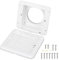 Ldafava Grille d'Aération Métal Ajustable, Ventilation Camping-Car & Caravane, Acier Galvanisé Anti-Poussière Étanche, Diffuseur de Chaleur Résistant à 200°C, sans Bruit, Blanc, Dimensions 14x13cm