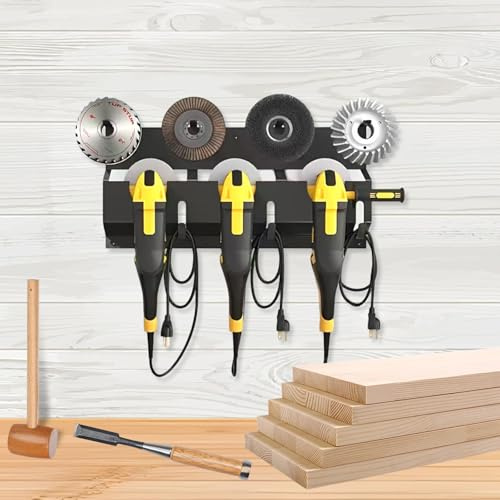 Supporto per smerigliatrice angolare, 2 in 1 smerigliatrice angolare da parete con gancio e supporto per disco, smerigliatrice angolare per lucidatrice, metallo, versatile