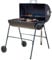 Charcoal Barrel BBQ – Portable Barbecue with Warming Rack, Wheels, Large Porcelain-Coated Steel Non-Stick Cooking Grill, Air Vents – 2 in 1 Barbeque and Smoker