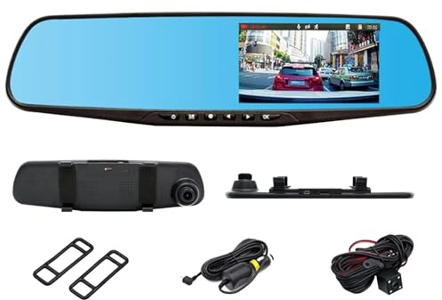 Auto-Recorder, Dual-Kamera vorne hinten Autorekorder – 10 cm Bildschirm Weitwinkel Nachtsicht Monitor Parkmodus für Familienausflüge Reisen Abenteuer Pendeln